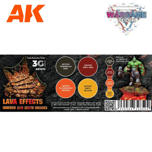 AK Interactive AK1072 WARGAME COLOR SET. LAVA EFFECTS. 4x17 ml – Bild 2