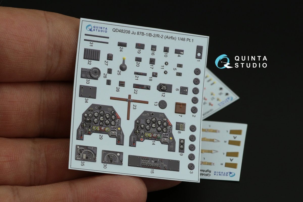 Quinta Studio QD48208 Ju 87B-1/B-2/R-2 3D-Printed &amp;amp; coloured Interior on decal paper ( Airfix ) 1/48 – imagen 8