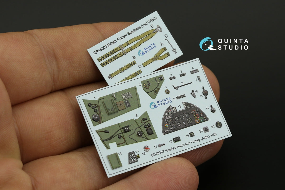Quinta Studio QD48287 Hawker Hurricane family 3D-Printed &amp;amp; colored Interior on decal paper (Airfix) 1/48 – image 11