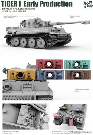 Border Model BT-010 Tiger I Early Production Sd.Kfz.181 Pz.Kpfw.VI Ausf.E 1/35 – immagine 7