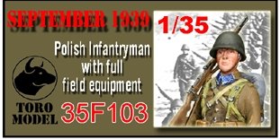 ToRo Model 35F103 Wrzesień 1939 - Żołnierz Piechoty w Pełnym Wyposażeniu Polowym / September 1939 - Polish Soldier with full field equipment 1/35 – zdjęcie 2