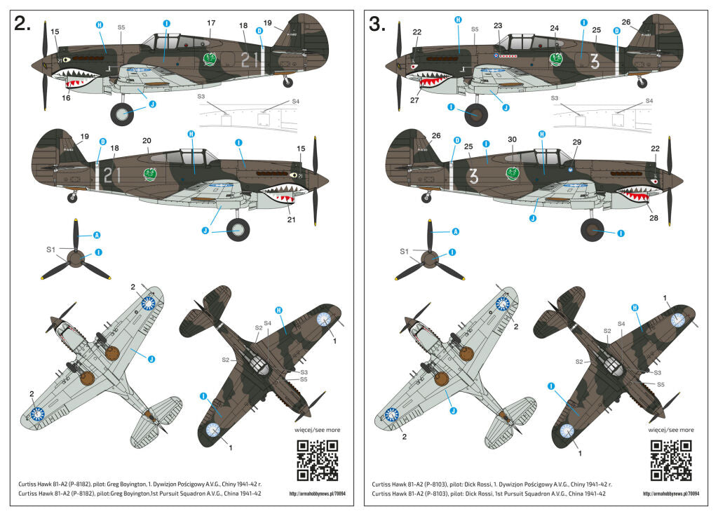 Arma Hobby 70094 Curtiss Hawk 81-A2 Flying Tigers 1/72 – Bild 6
