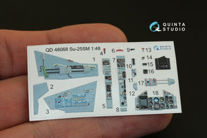 Quinta Studio QD48068 Su-25SM 3D-Printed &amp;amp; coloured Interior on decal paper (for KP kit) 1/48 – Bild 3