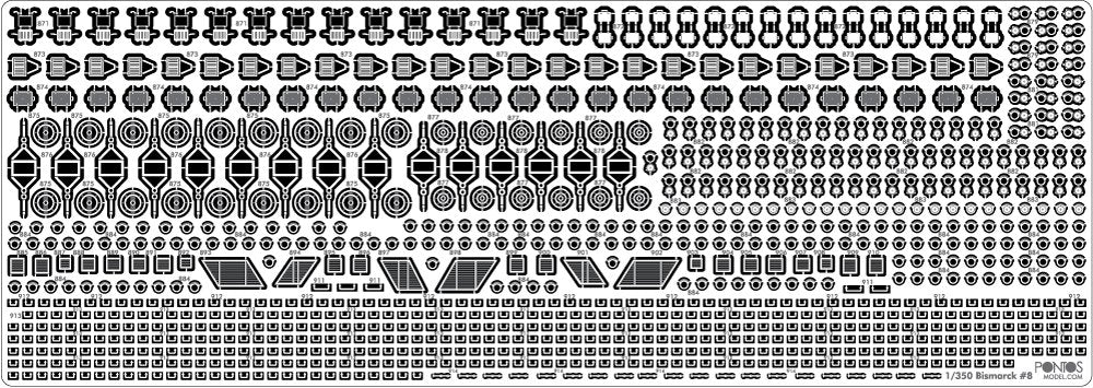 Pontos 35022F1 BISMARCK 1941 Kit de détails (1/350) – image 24