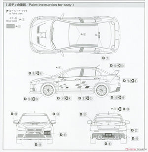 Aoshima 05987 CZ4A Lancer Evolution X &amp;#39;07 1/24 – image 10