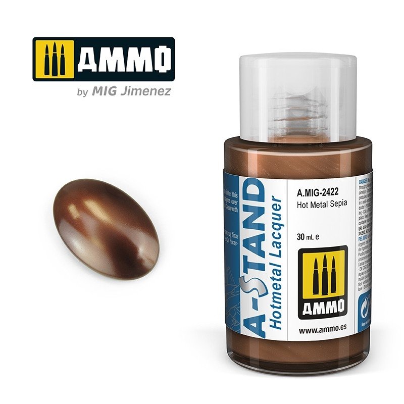 Munitions pour Mig 2422 A-STAND Hot Metal Sepia 30 ml