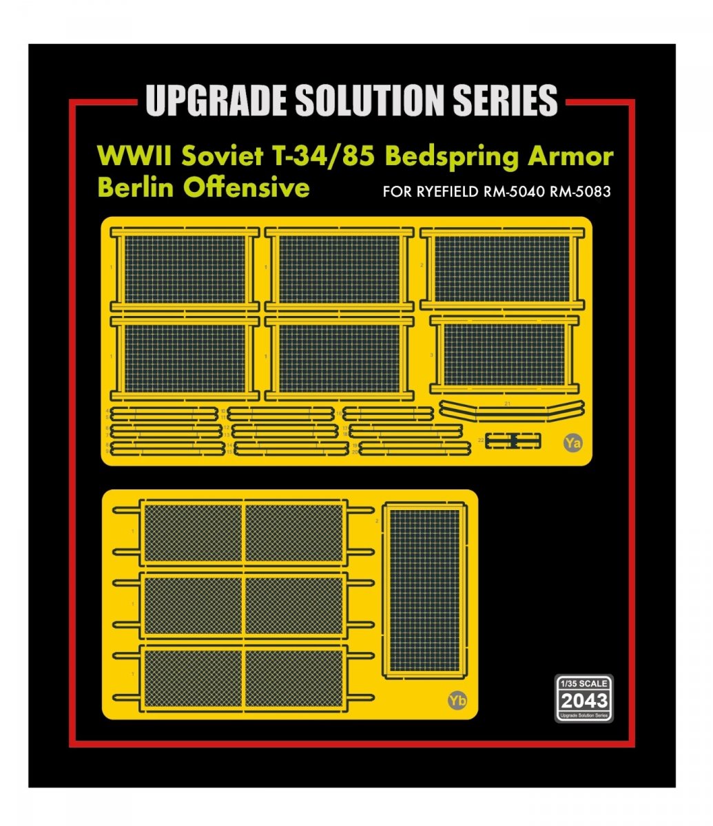 Rye Field Model 2043 T-34/85 Bedspring Armor (Berlin Offensive) for 5083 1/35 – image 2