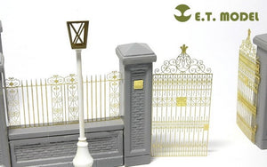 E.T. Model J35-001 Park Gate &amp;amp; Fence FOR MINIART KIT – immagine 5