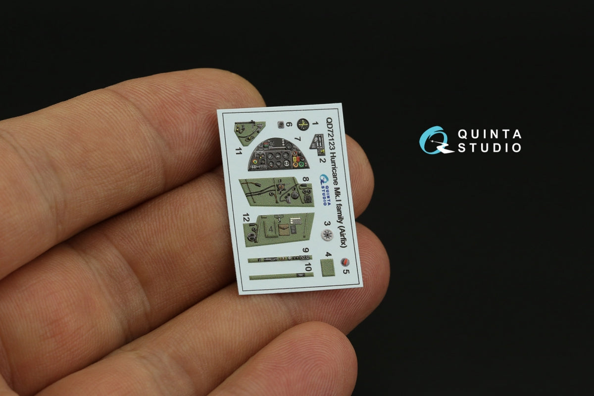Quinta Studio QD72123 Hurricane Mk.I family 3D-Printed coloured Interior on decal paper (Airfix) 1/72 – Bild 3