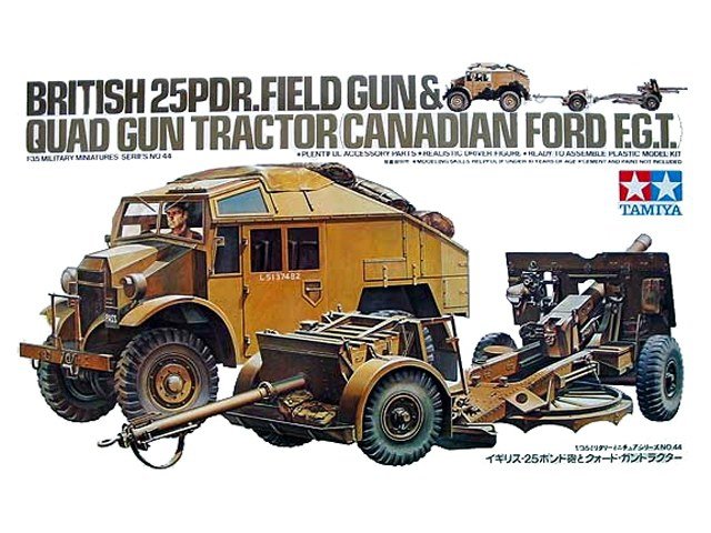 Tamiya 35044 Br.25PDR Gun Quad Tractor 1/35
