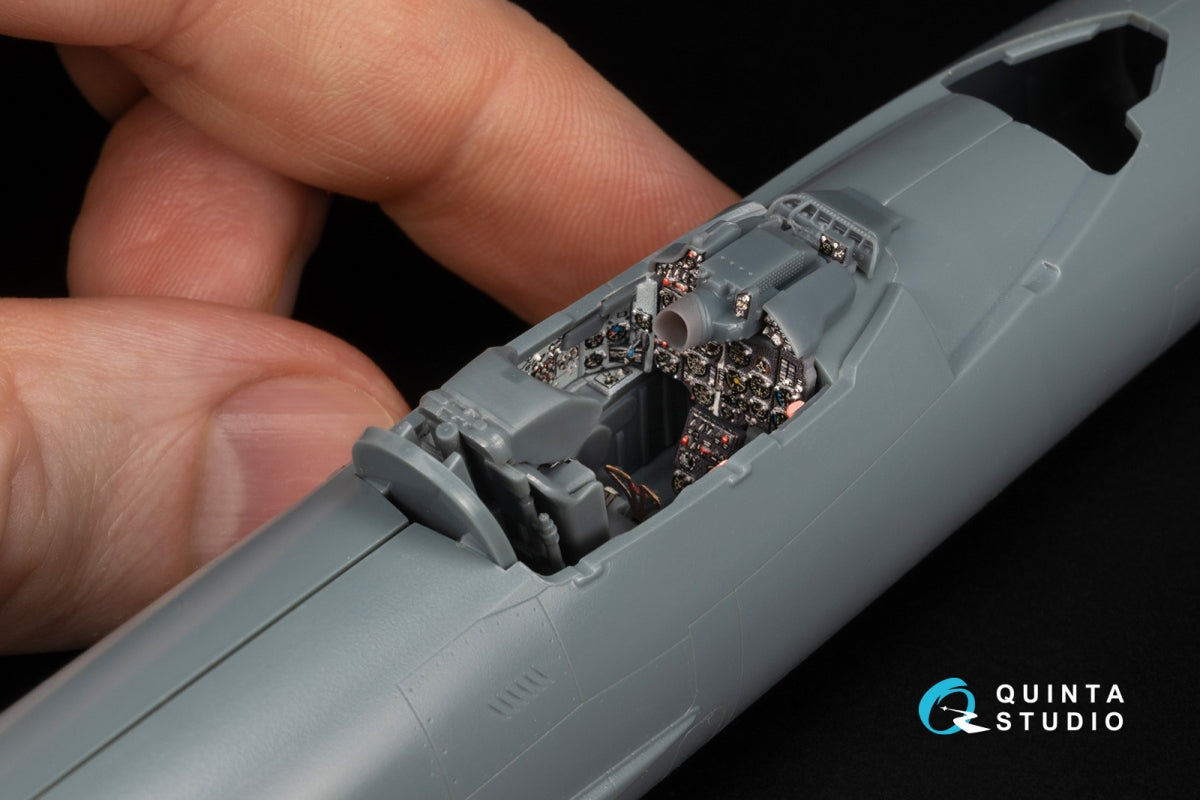 Quinta Studio QD+48551 MiG-21R (grey cockpit panels) 3D-Printed &amp;amp; coloured Interior on decal paper (Eduard) (with 3D-printed resin parts) 1/48 – immagine 5