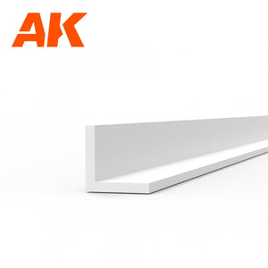 AK Interactive AK6560 ANGLE 2.0 X 2.0 X 350MM – STYRENE ANGLE – (4 UNITS) – image 2