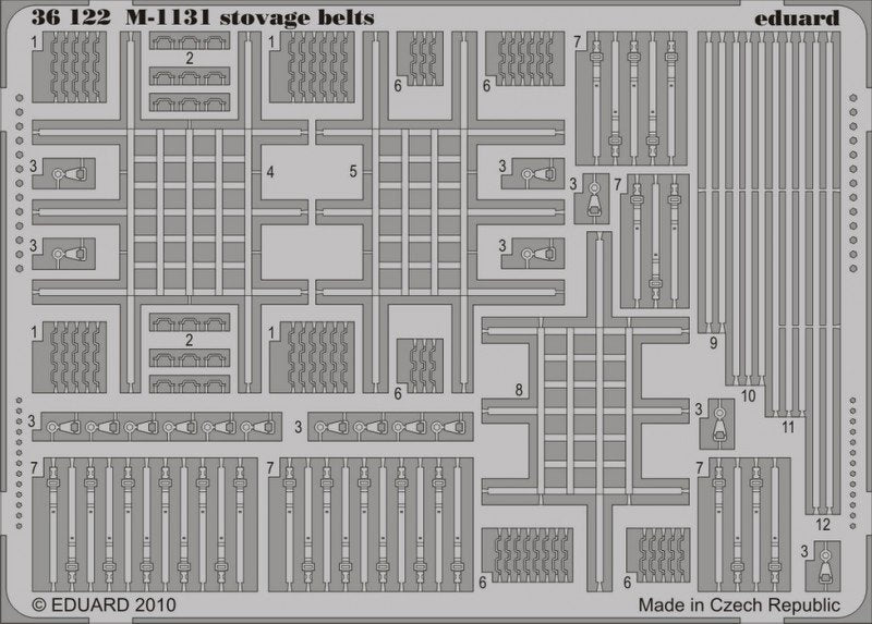 Eduard 36122 M-1131 stowage belts 1/35 Trumpeter