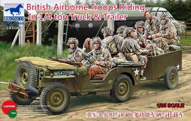 Bronco CB35169 British Airborne Troops Riding In 1/4 ton Truck Trailer 1/35