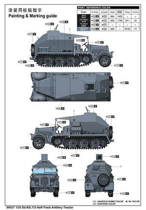 Trumpeter 09537 Sd.Kfz.7/3 Half-Track Artillery Tractor 1/35 – Bild 5