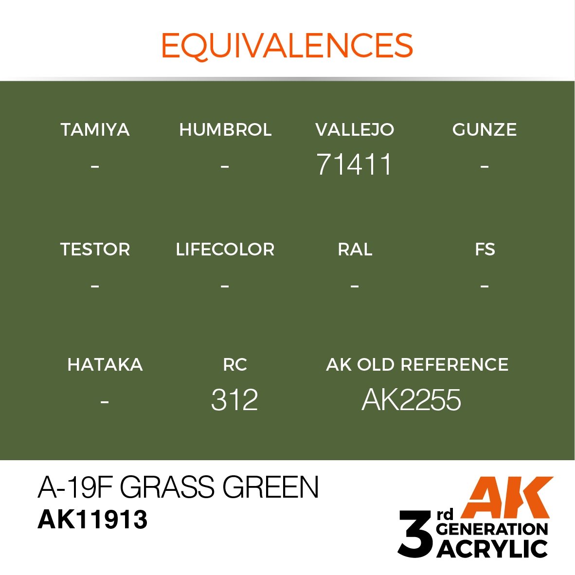 AK Interactive AK11913 A-19F GRASS GREEN – AIR 17ml – Bild 3