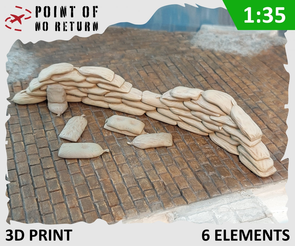 Point of no Return 3524052 Worki z piaskiem (stanowisko KM typ 1) / Sandbags (MG Firing post - type 1) 1/35 – Bild 2