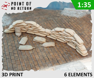 Point of no Return 3524052 Worki z piaskiem (stanowisko KM typ 1) / Sandbags (MG Firing post - type 1) 1/35 – Bild 2