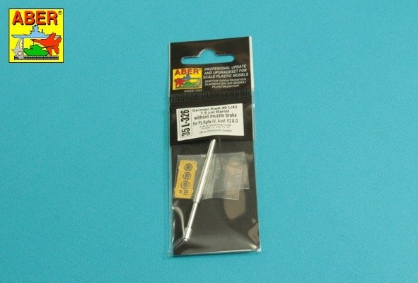 Aber 35L-326 Germ.75mm barrel for Pz VI F2 or G without muzzle brake Fit to Dragon models: 6360; 6363; 6594; 1/35 – zdjęcie 3