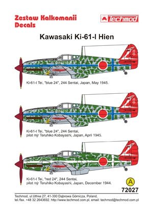 Techmod 72027 - Kawasaki Ki-61 Hien 1/72 – immagine 2