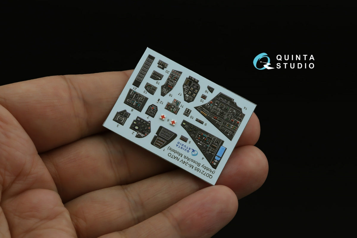 Intérieur imprimé en 3D et coloré sur papier décalcomanie pour Mi-24V OTAN (QD+72185 de Quinta Studio, Hobby Boss/ARK Models) (avec pièces en résine imprimées en 3D) à l&amp;#39;échelle 1/72 – image 5