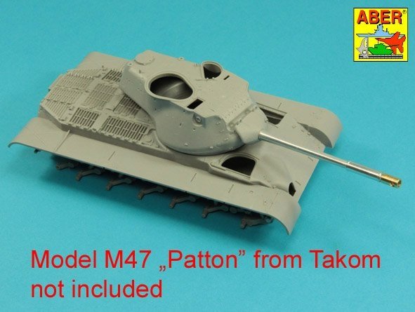 Aber 35L-284 90mm M-36 z cylindrycznym hamulcem do amerykańskiego czołgu M47 Patton bez pokrowca na jarzmo Takom/Italeri 1/35 – Bild 7