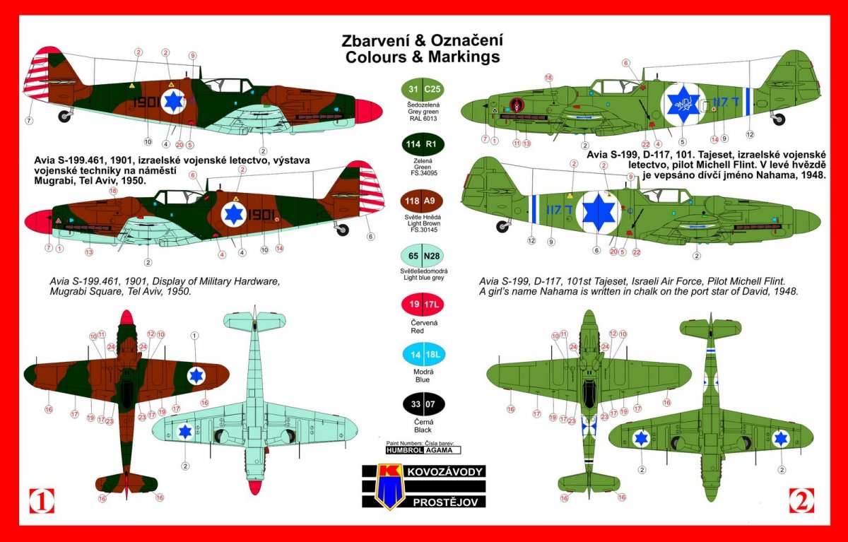 Kozavody Prostejov KPM0006 Avia S-199 Messer/Sakin 1/72 – imagen 2