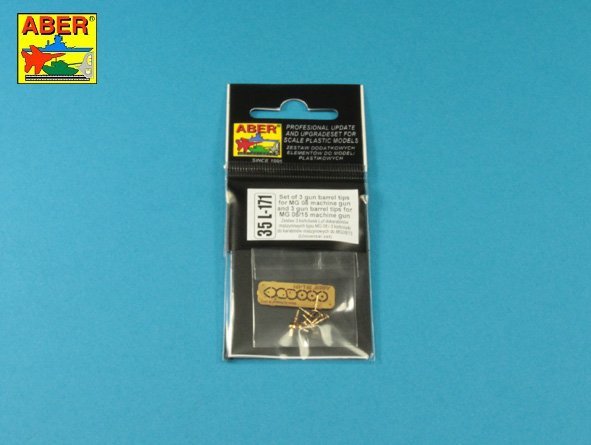 Aber 35L-171 Set of gun barrel tips for MG 08 x3 pcs. And barrel tips for MG 08/15 x 3 pcs. 1/35 – Bild 8