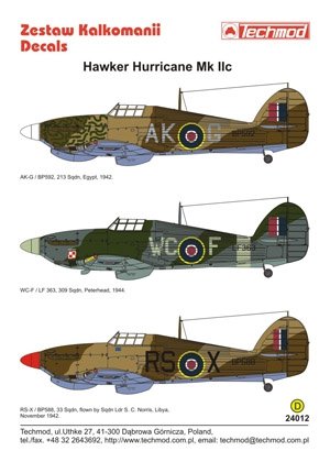 Techmod 24012 - Hawker Hurricane IIc 1/24 – image 2