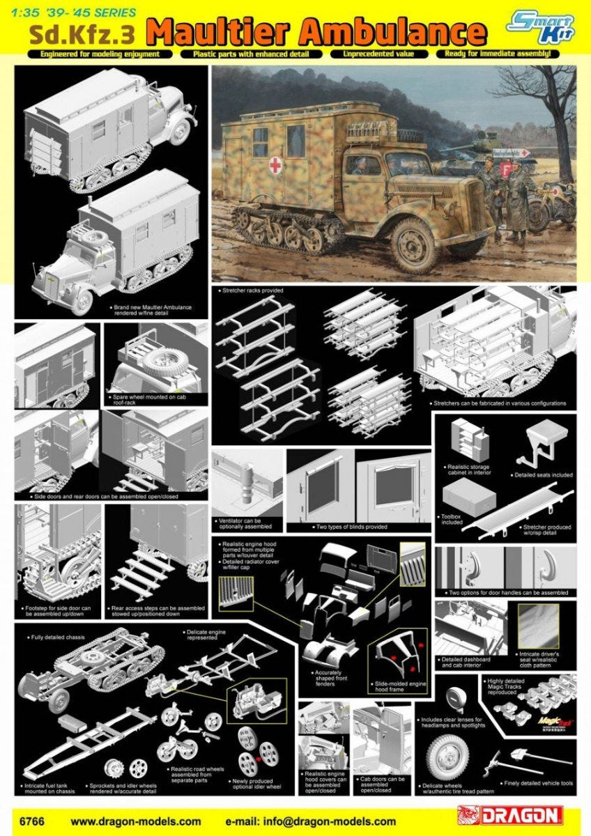 Dragon 6766 Sd.Kfz.3 Maultier Ambulance 1/35 – image 2