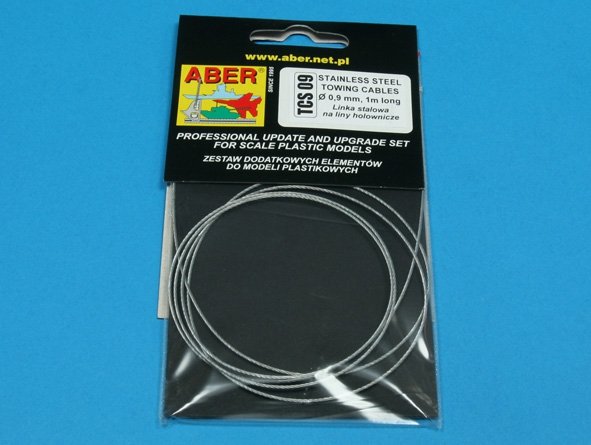 Aber TCS09 Stainless Steel Towing Cables 0,9mm, 1m long – immagine 4