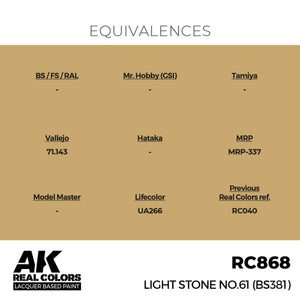 AK Interactive RC868 Light Stone No.61 (BS381) 17 ml – immagine 3