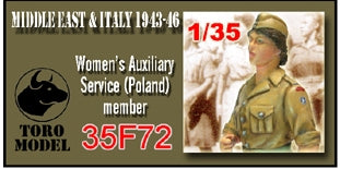 Toro 35F72 Middle East &amp; Italy 1943-46 - Ochotniczka Pomocniczej Wojskowej Służby Kobiet Figurka wraz z kalkomanią 1/35
