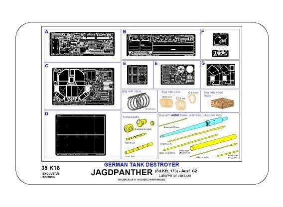 Aber 35K18 Sd,Kfz. 173 Jagdpanther - late/final version 1/35 – Bild 14