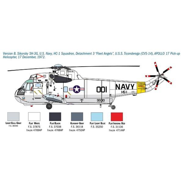 Italeri 1433 SH-3D Sea King Moon Landing 50th Anniv. 1/72 – Bild 2
