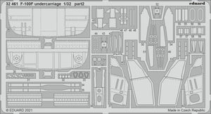 Eduard 32461 F-100F F-100F undercarriage for Trumpeter 1/32 – immagine 2