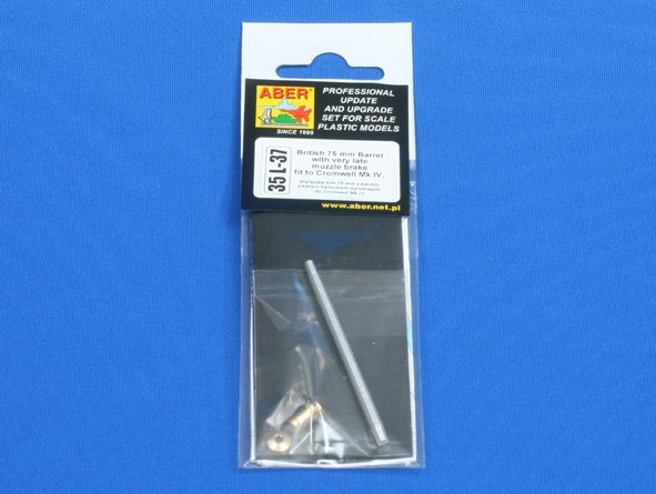 Aber 35L-037 British 75mm Barrel with very late muzzle brake fot to Cromwell Mk IV 1/35