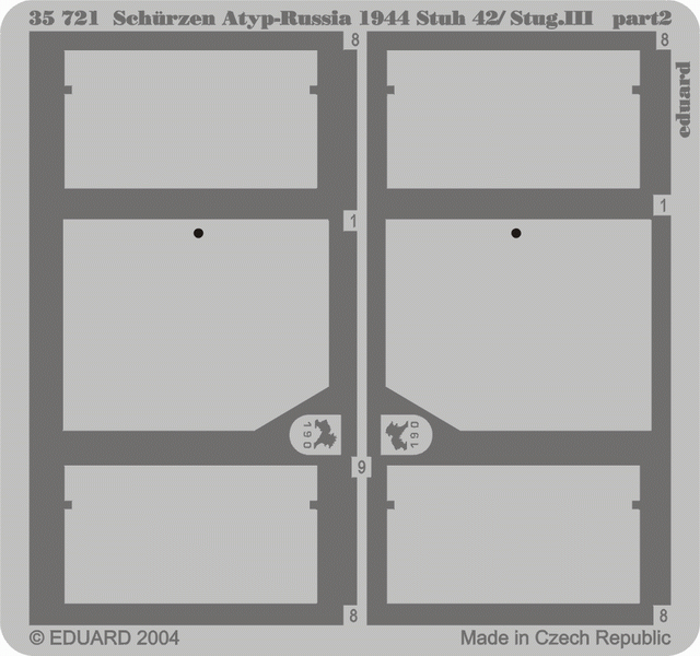 Eduard 35721 Schürzen Atyp-Russia 1944 Stuh 42/ StuG. III 1/35 Dragon – image 2