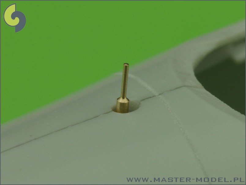 Master AM-32-041 He-162 Salamander - ensemble d&amp;#39;armement et de détails (embouts de canon MG 151, indicateur de train d&amp;#39;atterrissage avant et tube Pitot) (1/32)  – image 3