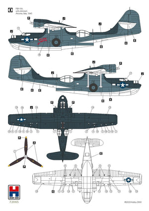 Hobby 2000 72065 Consolidated PBY-5A Catalina ETO ( Academy + CARTOGRAF + MASKI) 1/72 – immagine 6