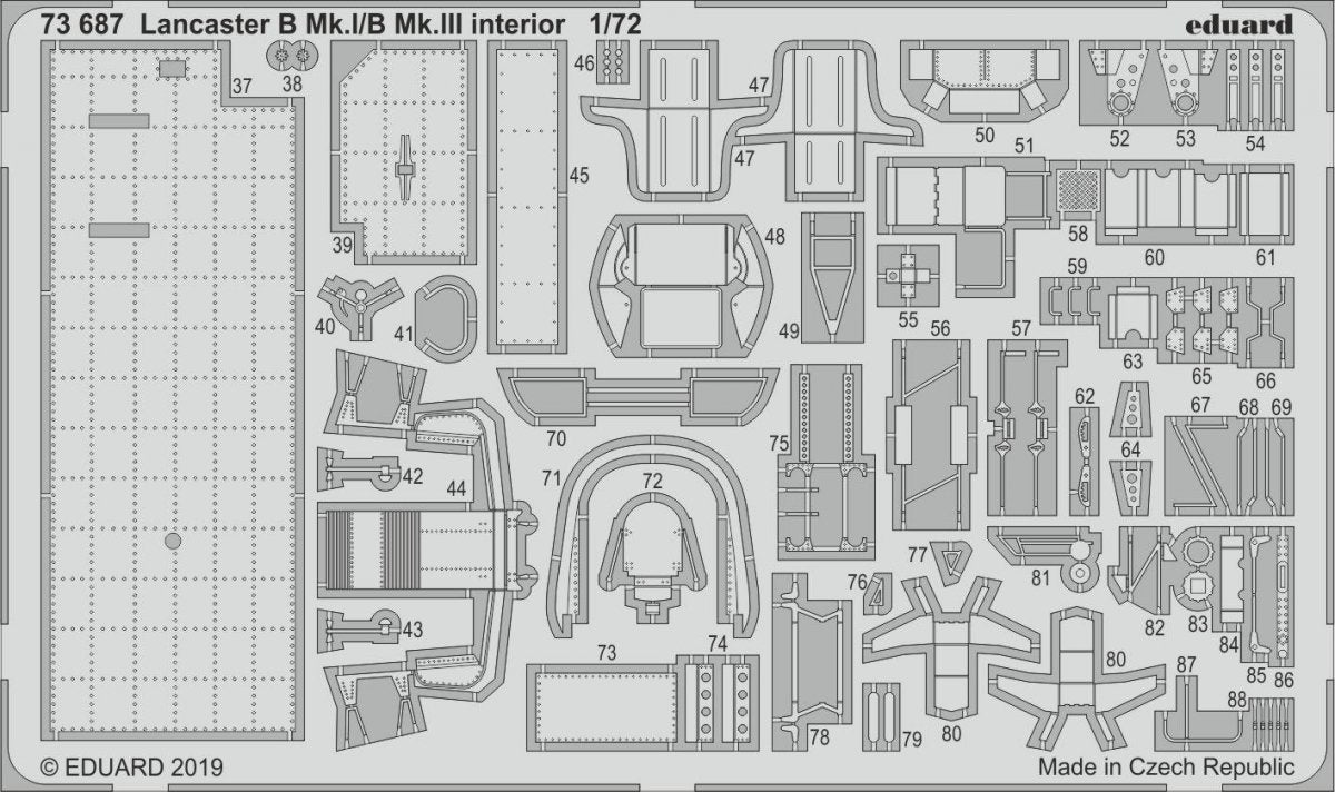 Eduard 73687 Lancaster B Mk. I/B Mk. III interior 1/72 AIRFIX – Bild 2