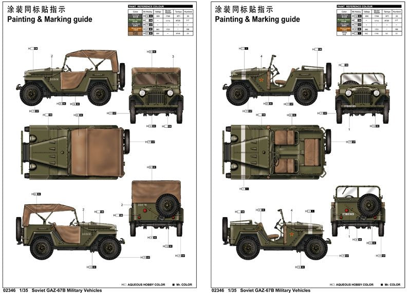 Trumpeter 02346 Soviet GAZ-67B Military Vehicles 1/35 – Bild 2
