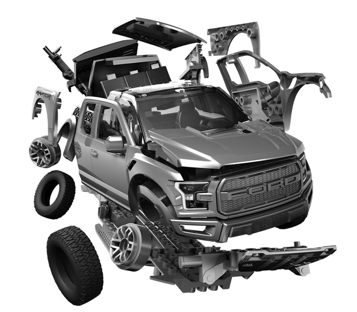 Airfix 6053 QUICKBUILD Ford F-150 Raptor - Grey – immagine 7