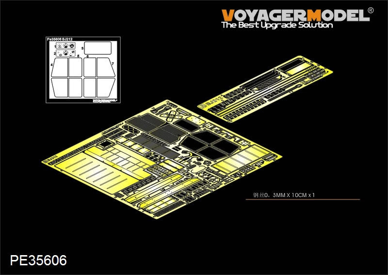 Jeep militaire Voyager Model PE35606 PLA BJ212 pour TRUMPETER 1/35