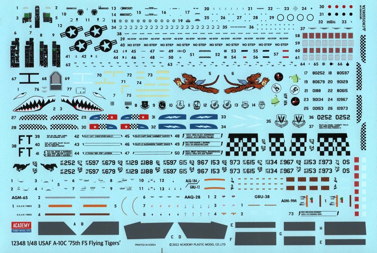 Academy 12348 A-10C Thunderbolt II 75th FS Flying Tigers 1/48 – immagine 6