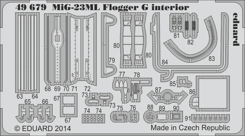 Eduard 49679 MiG-23ML Flogger G interior S. A. TRUMPETER 1/48 – immagine 2