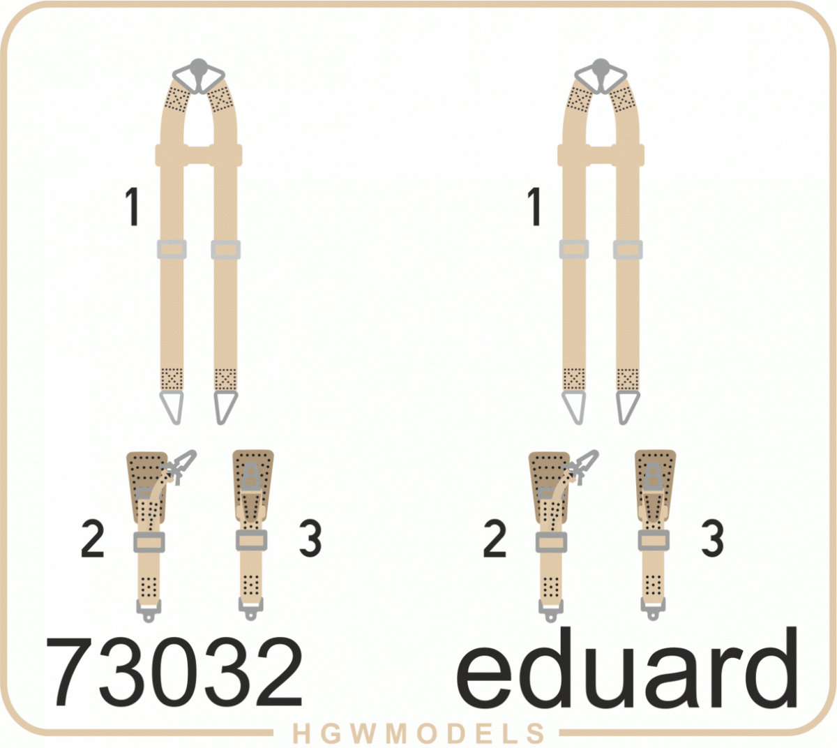 Eduard 73032 Seatbelts Luftwaffe WWII bombers SUPERFABRIC 1/72