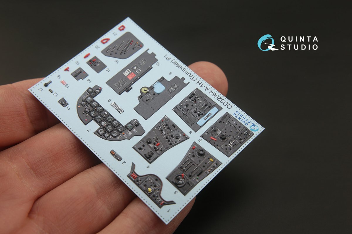 Quinta Studio QD32064 A-1H Skyraider 3D-Printed &amp;amp; coloured Interior on decal paper (for Trumpeter kit) 1/32 – zdjęcie 3