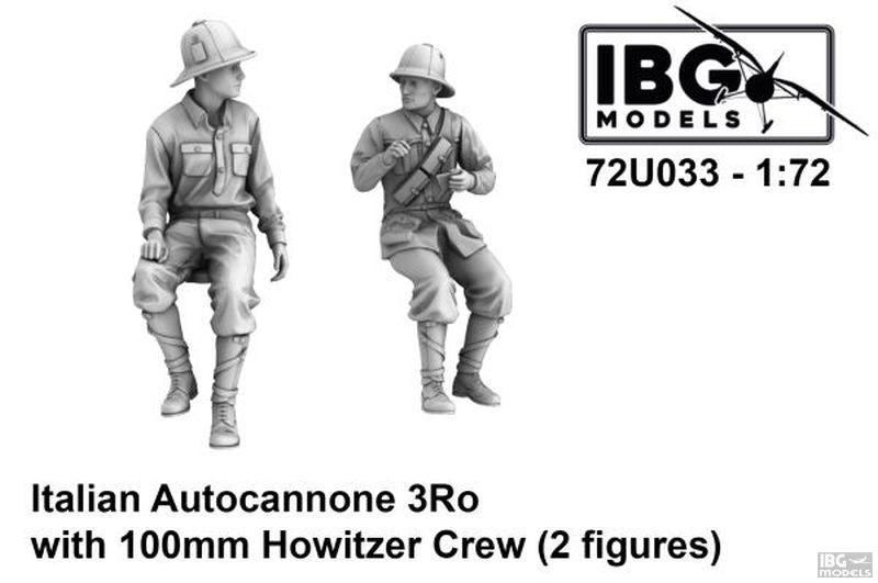 IBG 72U033 Italian Autocannone 3Ro with 100mm Howitzer Crew (3d printed set - 2 figures) 1/72
