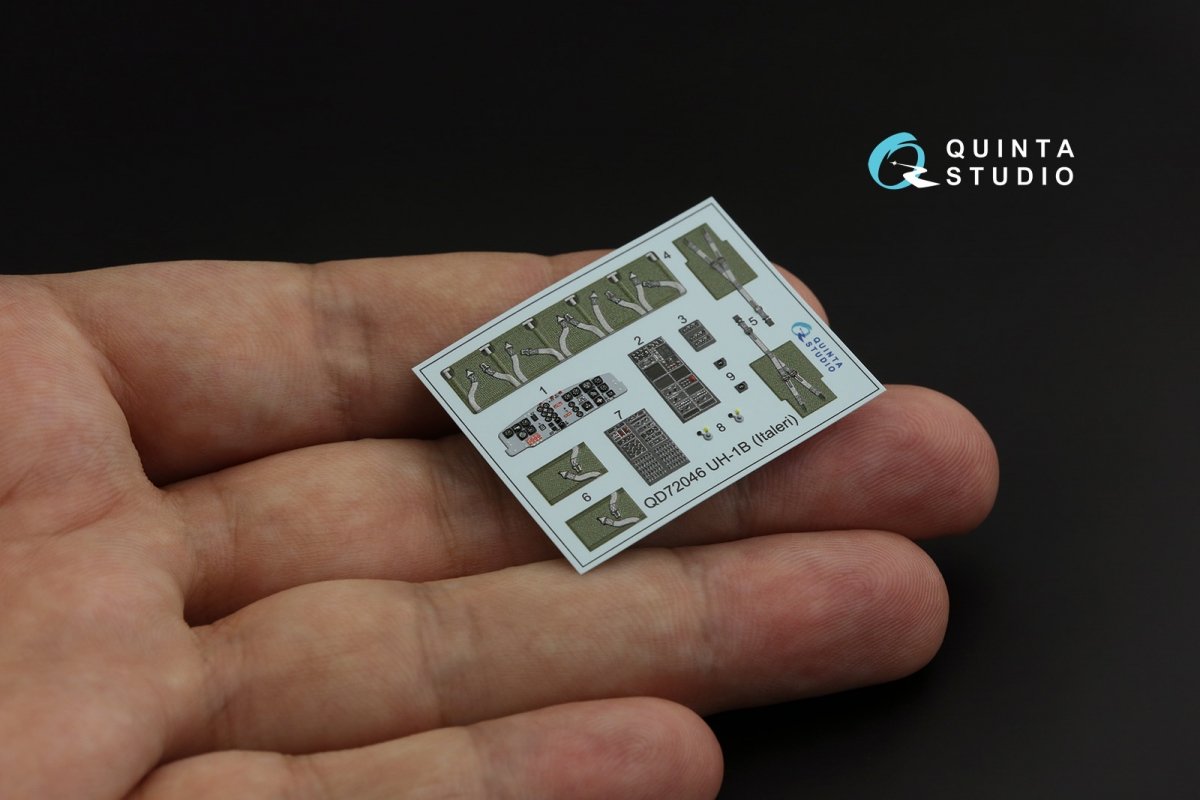 Quinta Studio QD72046 Uh-1B 3D-Printed &amp;amp; coloured Interior on decal paper (Italeri) 1/72 – zdjęcie 2